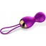 Вагинальные шарики с вибрацией Foxshow Vibrating Silicone Kegel Balls, фиолетовые - Фото №2