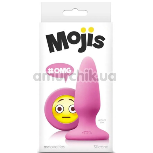 Анальная пробка Mojis OMG M, розовая