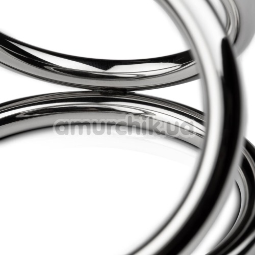 Ерекційне кільце Unbendable Triad Chamber Metal Cock And Ball Ring L, срібне