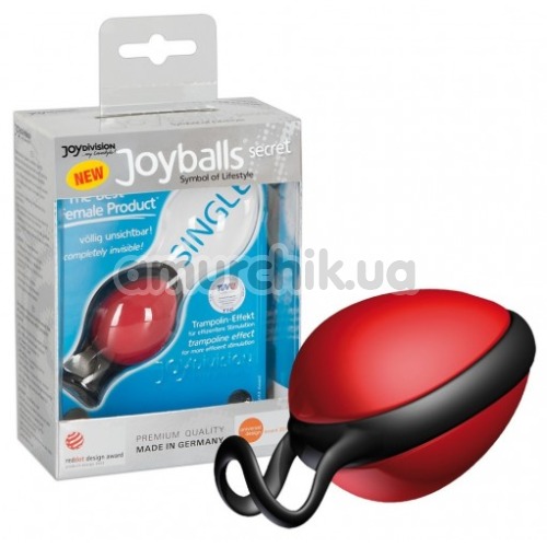 Вагинальный шарик Joyballs Secret, красно-черный