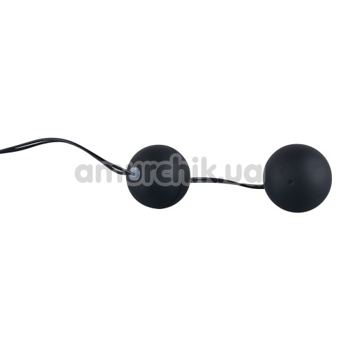 Вагінальні кульки з вібрацією Velvet Vibrating Black Balls, чорні