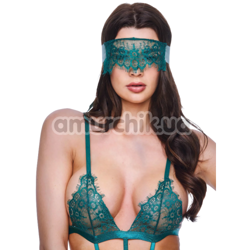 Боді Sexy Strappy Lace Teddy with Garters, зелене