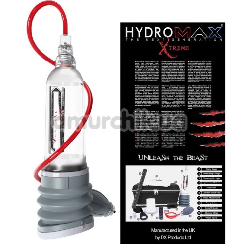 Гідронасос для збільшення пеніса Bathmate HydroXtreme 9, прозорий