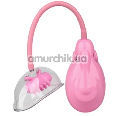 Вакуумная помпа для вагины с вибрацией Pleasure Pumps Vibrating Vagina Pump, розовая - Фото №1