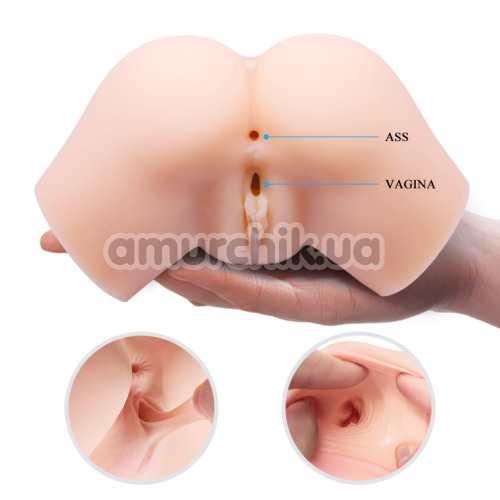 Искусственная вагина и анус с вибрацией Crazy Bull Dual Vagina and Ass Flesh Samantha, телесная