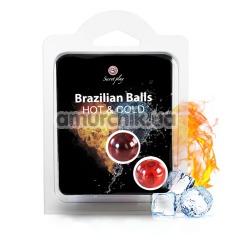 Массажное масло Secret Play Brazilian Balls Hot & Cold Effect - согревающе-охлаждающее, 50 мл - Фото №1
