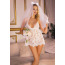 Комплект Leg Avenue Floral Lace Babydoll & String белый: комбинация + трусики-стринги - Фото №7