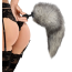 Анальная пробка с серым хвостиком Art Of Sex Silicone Butt Plug Artctic Fox M, черная - Фото №3