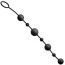 Анальная цепочка GreyGasms Linger Graduated Silicone Anal Beads, черная - Фото №1
