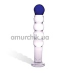 Анальный стимулятор Lithium Blue Glass Anal Beads - Фото №1