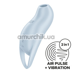 Симулятор орального сексу для жінок з вібрацією Satisfyer Pocket Pro 1, блакитний - Фото №1