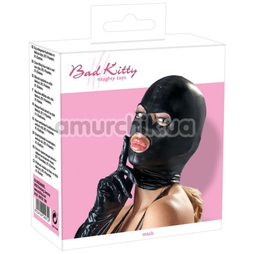 Маска Bad Kitty Naughty Toys Hood Eyes Mouth Mask, чорна