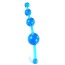 Анальные бусы New Jelly Thai Beads голубые - Фото №1