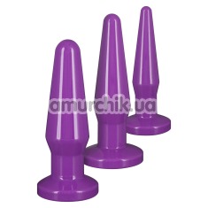 Набор анальных пробок Best Butt Buddies фиолетовый, 3 шт - Фото №1