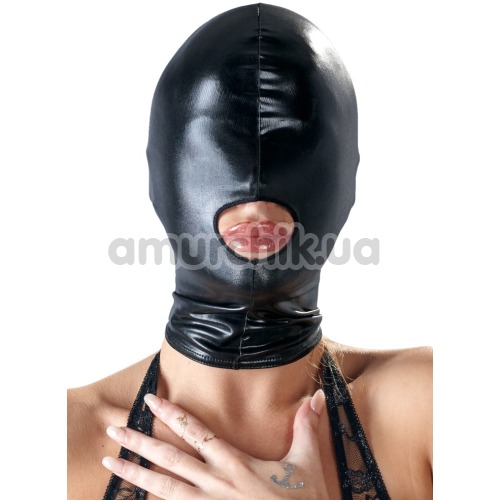 Маска Bad Kitty Naughty Toys Hood Mouth Mask, чорна - Фото №1