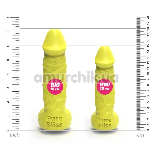 Мило у вигляді пеніса з присоскою Pure Bliss Mini, жовте