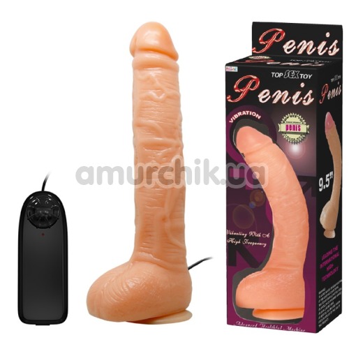 Вібратор Top Sex Toy Penis 9.5, тілесний