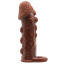 Насадка на пенис Brave Man 016012, коричневая - Фото №1