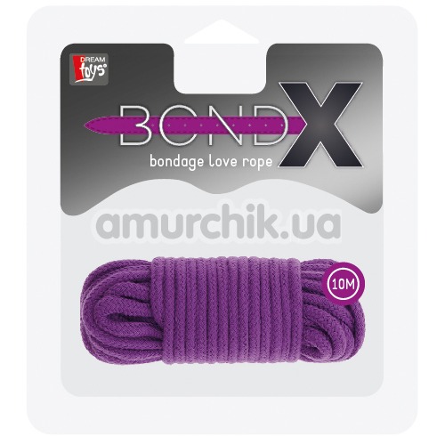 Мотузка BondX Bondage Love Rope 10 м, фіолетова