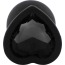 Анальная пробка с чёрным кристаллом Silicone Jewelled Butt Plug Heart Small, черная - Фото №4
