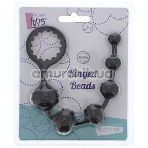 Анальная цепочка Bootyful Ringed Beads, черная