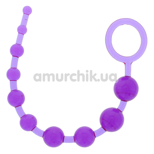 Анальная цепочка Pleasure Beads, фиолетовая - Фото №1