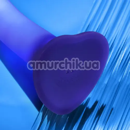 Фалоімітатор з підсвіткою Strap-On-Me Glow-LED Dildo M, синьо-фіолетовий