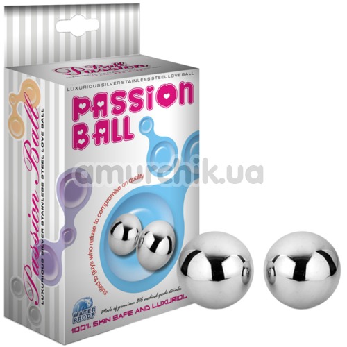 Вагінальні кульки Lovetoy Passion Ball, срібні
