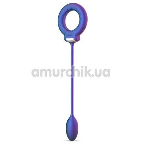 Виброкольцо для члена с анальным вибростимулятором Hueman Eclipse Anal Vibrator, фиолетовое