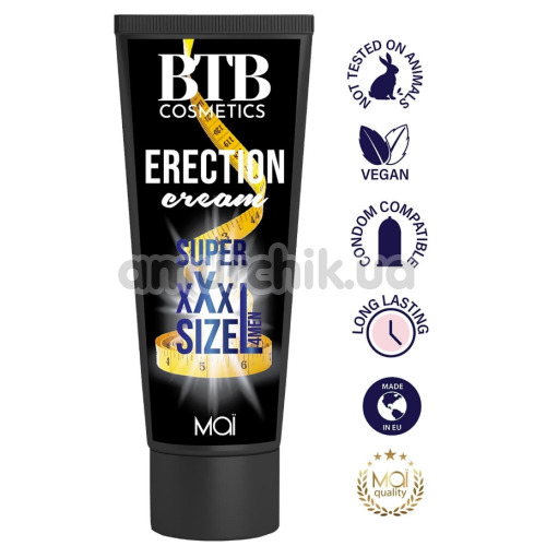 Крем для повышения потенции BTB Erection Cream Super XXXL Size, 100 мл