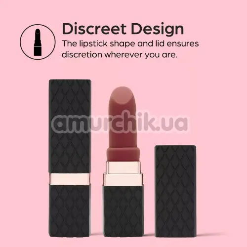 Клиторальный вибратор So Divine Amour Lipstick Vibrator, красно-черный