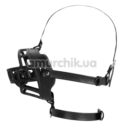 Маска с кляпом Ouch! Xtreme Muzzle With Removable Ball Gag, черная
