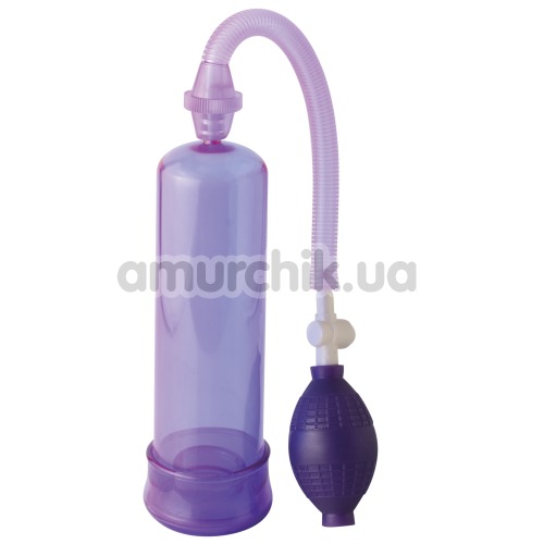 Помпа для увеличения пениса Beginners Power Pump фиолетовая - Фото №1