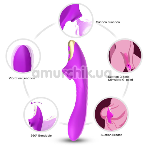 Симулятор орального секса для женщин с вибрацией DuDu E01, фиолетовый
