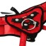 Трусики для страпона Sportsheets Plus Size Red Lace with Satin Corsette Strap-On, красные - Фото №6