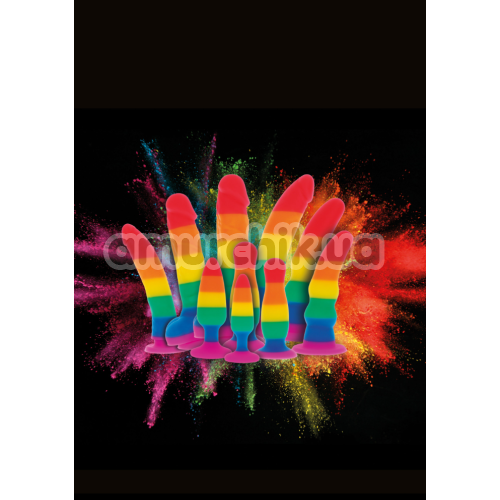Фалоімітатор ToyJoy Pride Rainbow Lover 7 Inch, мультикольоровий