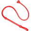 Плеть DS Fetish Whip Long с наконечником - сердцем, красная - Фото №2