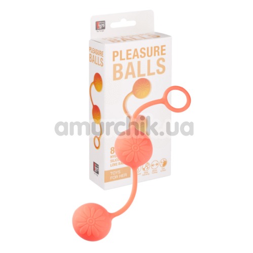 Вагинальные шарики Pleasure Balls, оранжевые