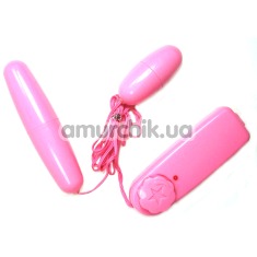 Комплект віброяєць Vibro Stim Dual рожевий - Фото №1