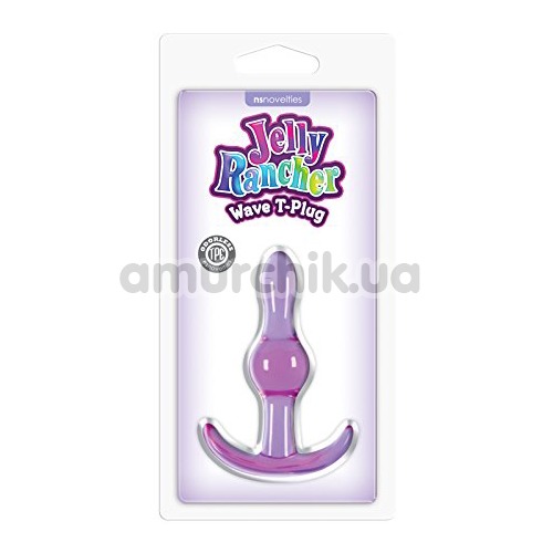 Анальна пробка Jelly Rancher Wave T-plug, фіолетова