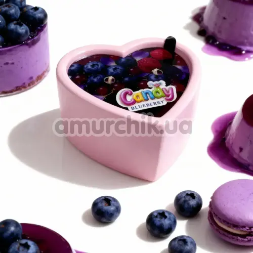 Свеча для массажа Candy Heart Blueberry - черника, 70 мл