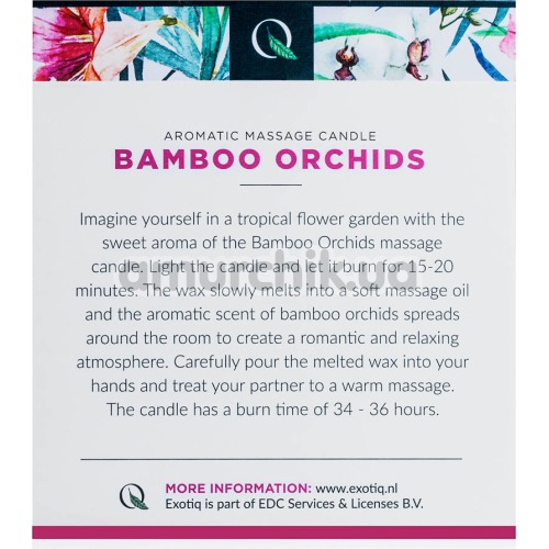 Массажная свеча Exotiq Massage Bamboo Orchid -  бамбук и орхидея, 200 мл