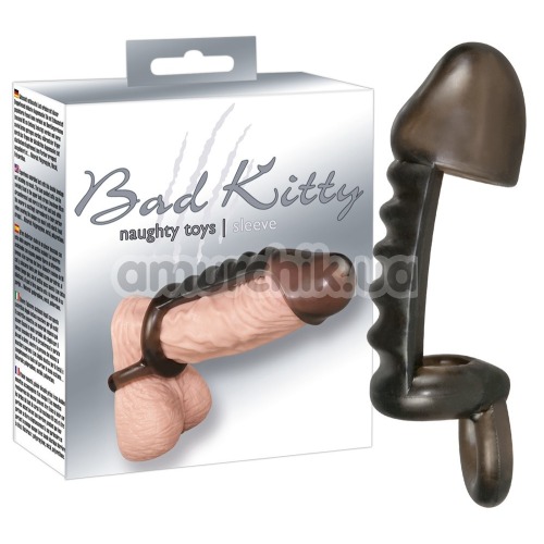 Насадка на пенис Bad Kitty Naughty Toys Sleeve Penis, серая