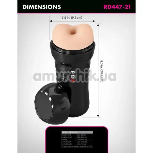 Анус-мастурбатор PDX Extreme Wet Bussies Super Bangin' Butthole, тілесний