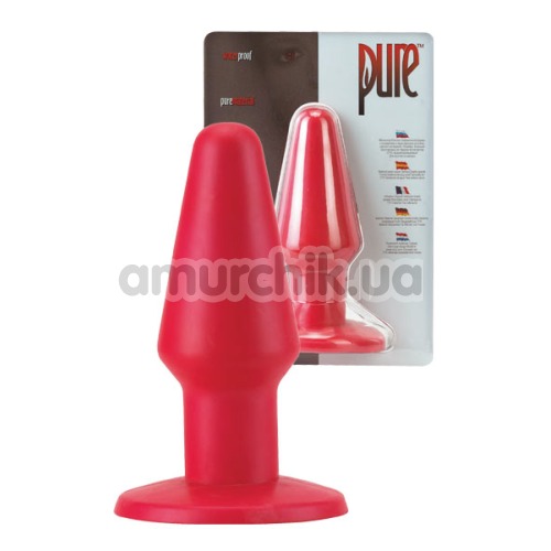 Анальная пробка Pure Modern Butt Plug Large, красная