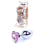 Анальная пробка со светло-розовым кристаллом Exclusivity Jewellery Silver Heart Plug, серебряная - Фото №5