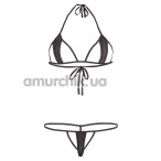 Комплект Mandy Mystery Transparent Bikini чорний: бюстгальтер + трусики - Фото №1