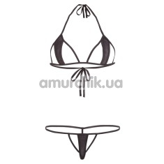 Комплект Mandy Mystery Transparent Bikini чорний: бюстгальтер + трусики - Фото №1