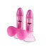 Вакуумные стимуляторы для сосков с вибрацией Vibrating Nipple Pump, розовые - Фото №2