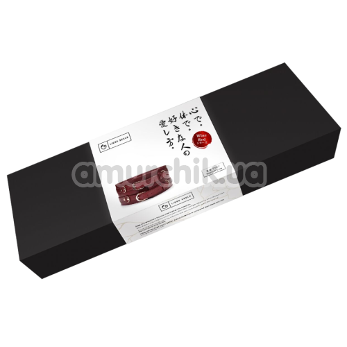 Бондажный пояс Liebe Seele Wine Red Leather Bondage Waist Belt S, бордовый